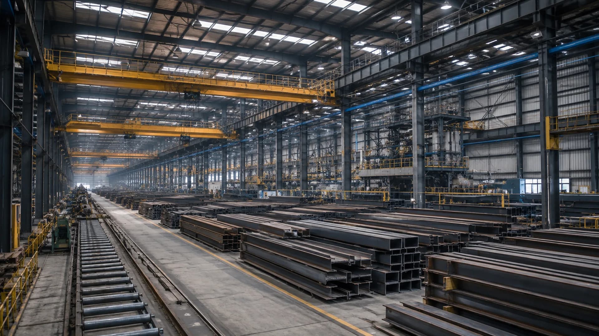 Modern steel manufacturing facility